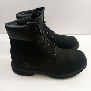 Timberland Premium Women 6.5 Waterproof Nubuck Black Casual Boots 8658A